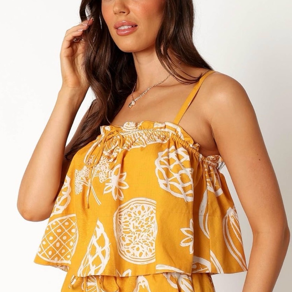 Yellow Floral Women's Top only
